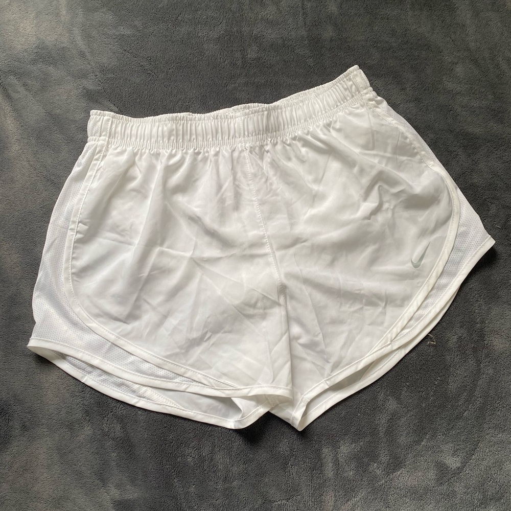 White Nike Running Shorts